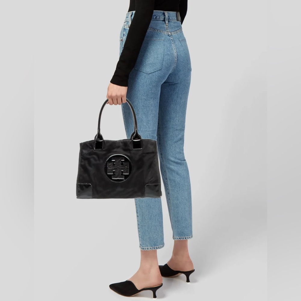 Tory Burch Black Nylon Small Ella Tote - Picture 3 of 16